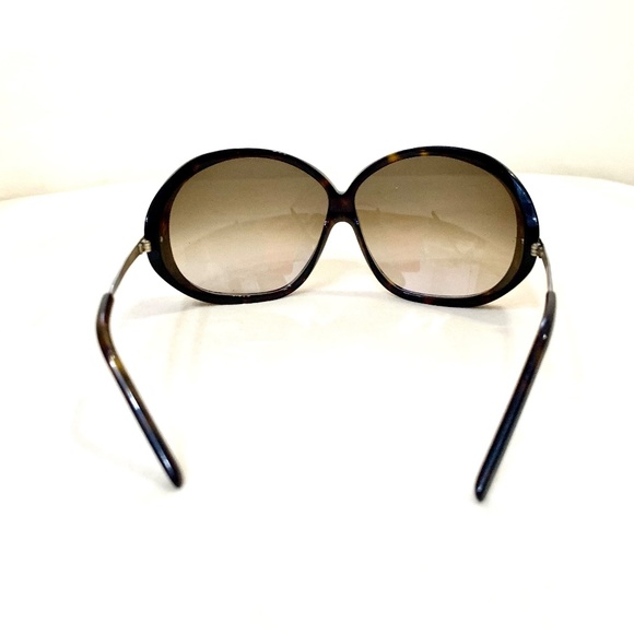 MARNI Vintage Dark Tortoiseshell Round Over Sized Brown Lens Sunglasses Case - Picture 7 of 11